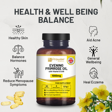 Evening Primrose Oil 1000mg | 90 Softgel Capsules | Pure Cold Pressed I 90mg GLA per Capsule I Women's Health I Premium Quality