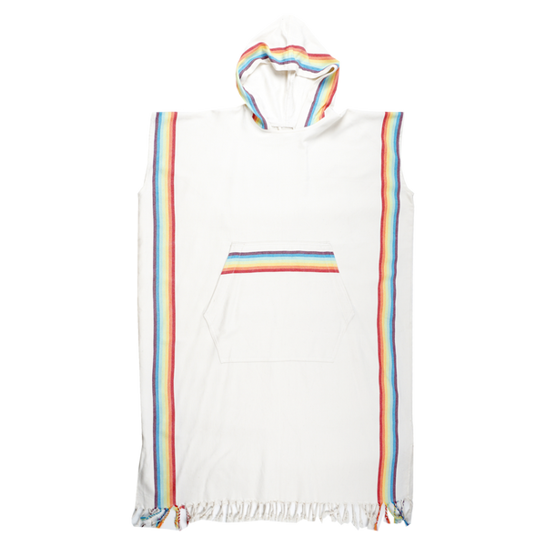 Samimi Hooded Beach Poncho Men - Rainbow