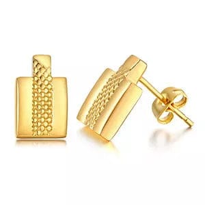 Titanium Gold Earrings For Men