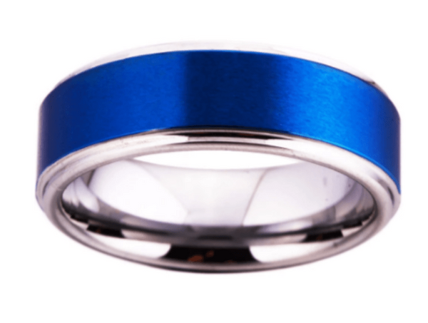 Blue Tungsten  Ring  for Men