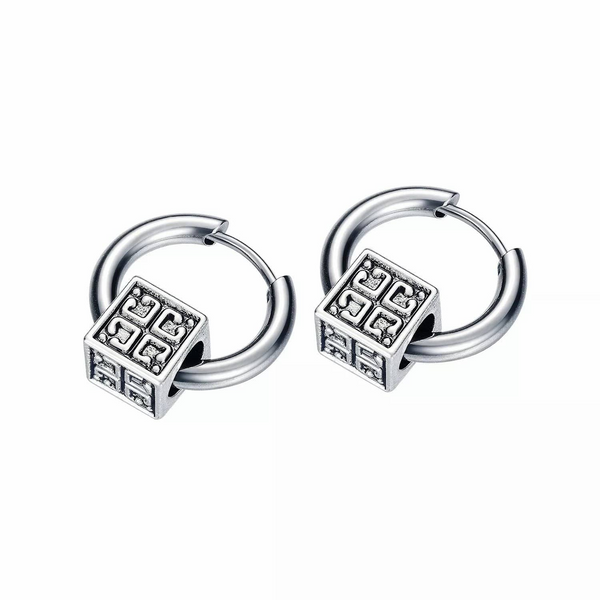 Stainless Steel Hoop Earrings For Men