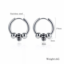 Stainless Steel Men Hoop Earrings