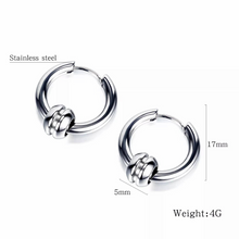 Stainless Steel Hoop Earrings For Men