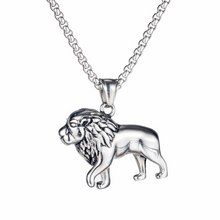 Stainless Steel Men Lion Necklace