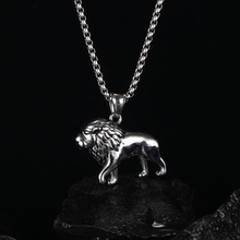 Stainless Steel Men Lion Necklace