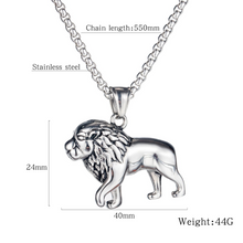 Stainless Steel Men Lion Necklace