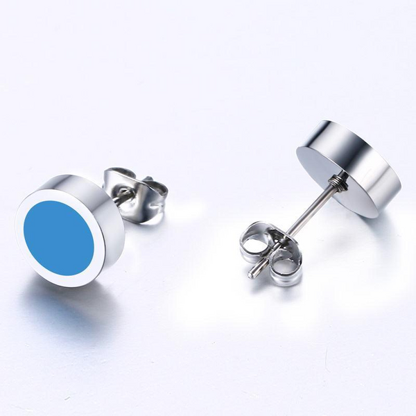 Stainless Steel Men Stud Earrings