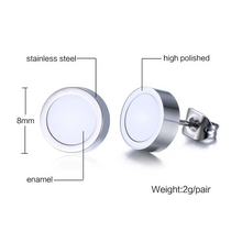 Stainless Steel Men Stud Earrings