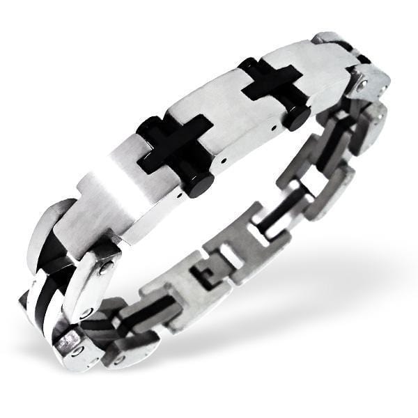 Stainless Steel Cross Bracelet For Men